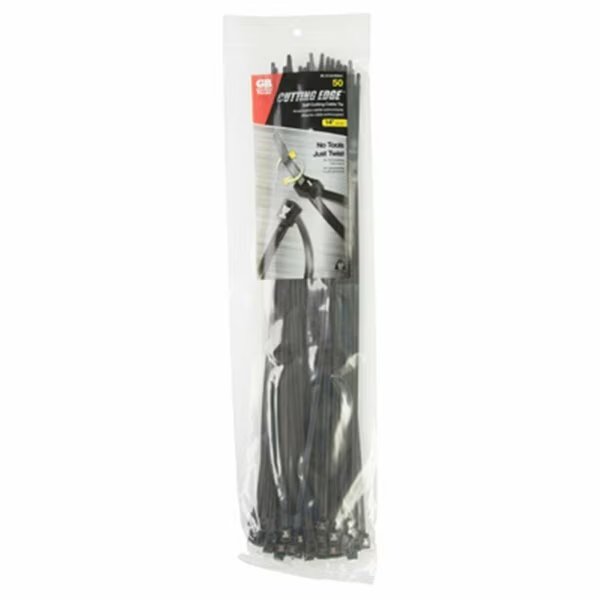 14 in. Black Cable Tie, 50PK, Ips, Mfr#: 209868