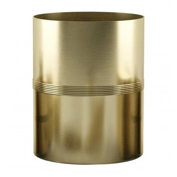NuSteel JW8H NuSteel Jewel Gold Finish Wastebasket 7.5 Quart, Nusteel, Mfr#: JW8H