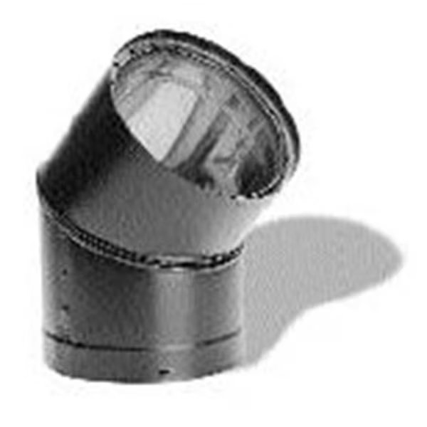 DuraVent 8645 6" Double Wall Black 45 Degree Elbow, Duravent, Mfr#: 6DVL-E45