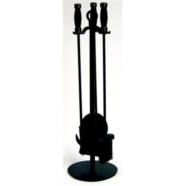 Uniflame F-1048 4 PIECE BLACK WROUGHT IRON FIRESET, Uniflame, Mfr#: F-1048