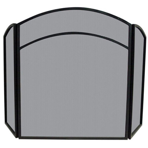 3 Fold Black Wrought Iron Arch Top Screen, Blueprints, Mfr#: BL139842