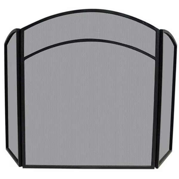 Uniflame S-1060 3 FOLD BLACK WROUGHT IRON ARCH TOP SCREEN, Uniflame, Mfr#: S-1060