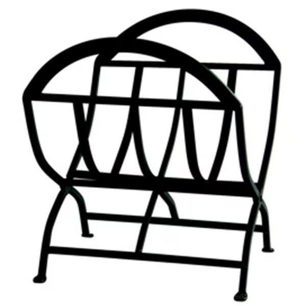 BLACK WROUGHT IRON LOG RACK, Uniflame, Mfr#: W-1038