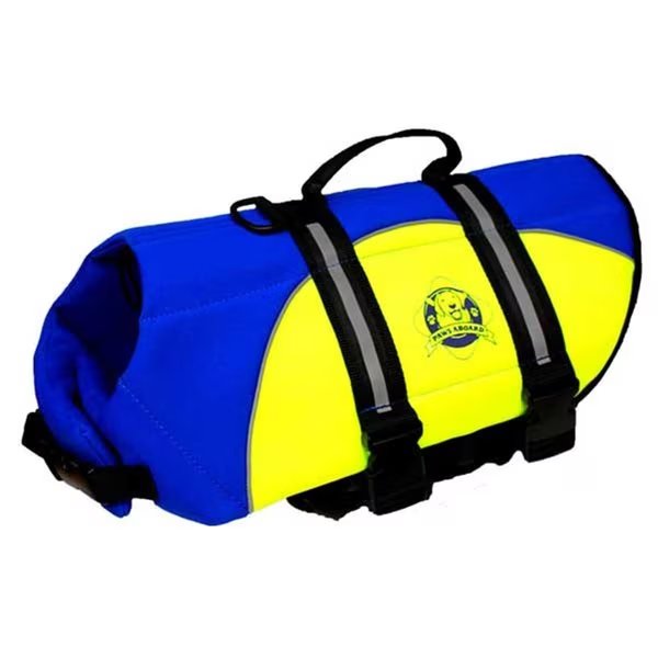 PA Neoprene Doggy Life Jacket Small Blue Yellow, Paws Aboard, Mfr#: BY1300
