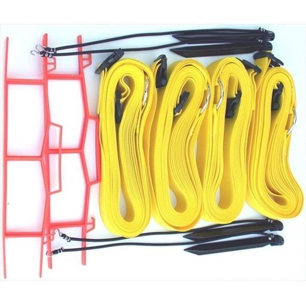 Home Court M819AYS 8 Meter Yellow 2-inch Adjustable Web Courtlines, Home Court, Mfr#: M819AYS