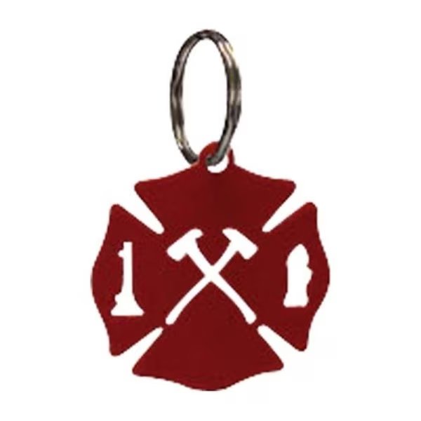 Village Wrought Iron KC-111R Maltese Cross Key Chain-Red, Village Wrought Iron, Mfr#: KC-111R