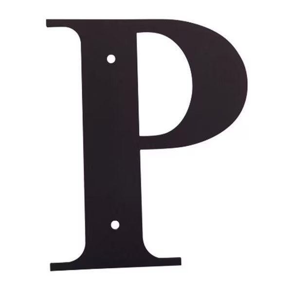 Village Wrought Iron LET-P-S Letter P Small, Village Wrought Iron, Mfr#: LET-P-S