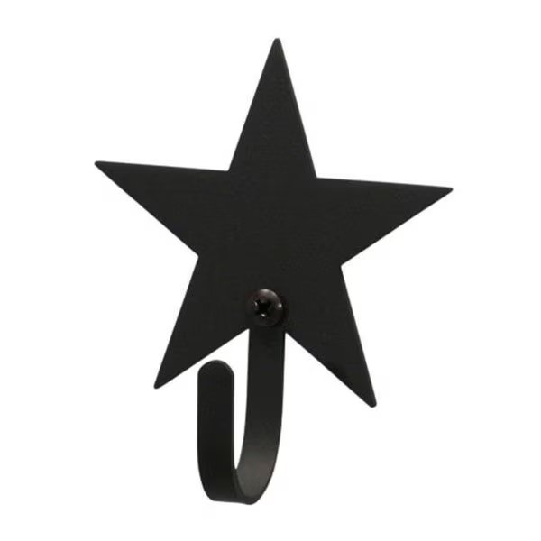 Village Wrought Iron WH-45-XS Star Wall Hook Extra Small - Black, Village Wrought Iron, Mfr#: WH-45-XS