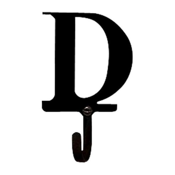Village Wrought Iron WH-D-S Letter D Wall Hook Small, Village Wrought Iron, Mfr#: WH-D-S