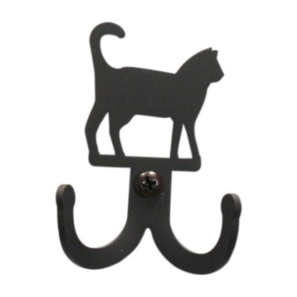 Village Wrought Iron WH-D-6 Cat Double Wall Hook, Village Wrought Iron, Mfr#: WH-D-6