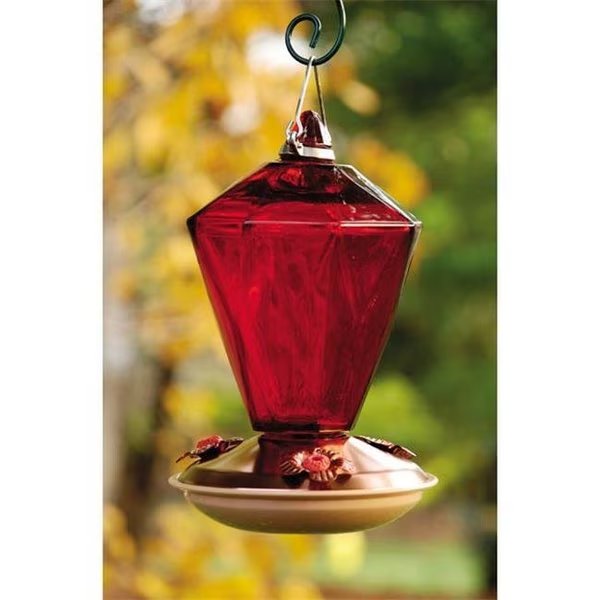 WoodLink WLH9 Brushed Copper diamond glass hummingbird feeder, Woodlink, Mfr#: 24910
