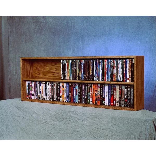 Solid Oak Wall or Shelf Mount DVD-VHS tape-Book Cabinet, Highboy, Mfr#: HI588962