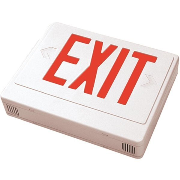 Wesco XT-RCRW-EM Remote Capable LED Exit Sign  Red Letter - White Housing, Wesco, Mfr#: XT-RCRW-EM