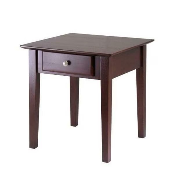 Rochester End Table with one Drawer Shaker- Antique Walnut, Doba-Bnt, Mfr#: SA143203