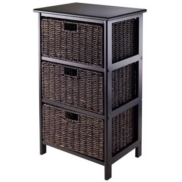 Winsome Trading 20317 Omaha Storage Rack with 3 Foldable Baskets, Winsome Trading, Mfr#: 20317