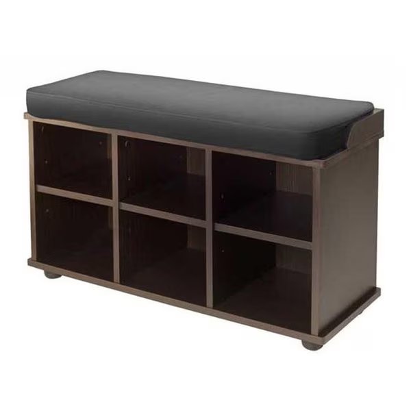 Winsome Trading 92633 Townsend Bench with Black Cushion Seat, Winsome Trading, Mfr#: 92633