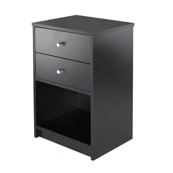 Ava Accent Table with 2 Drawers in Black Finish, Doba-Bnt, Mfr#: SA874271