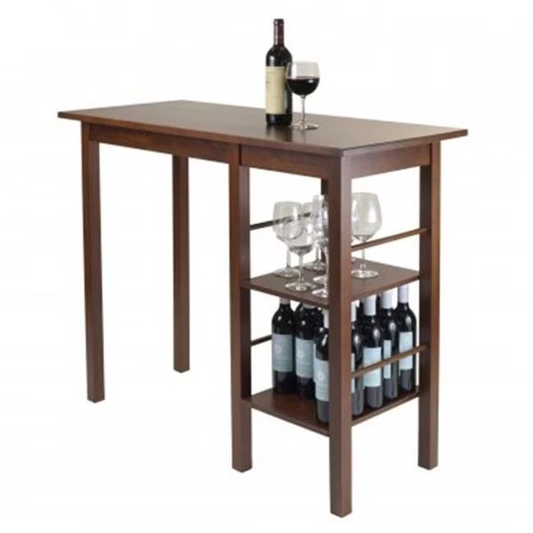 Winsome 94144 Egan Breakfast Table with 2 Side Shelves, Winsome, Mfr#: 94144