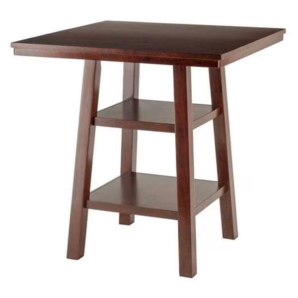 Orlando High Table with 2 Shelves, Walnut, Doba-Bnt, Mfr#: SA143837