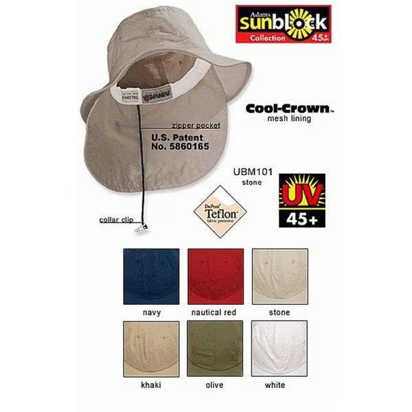 Adams Headwear 00820599170294 EXTREME VACATIONER W-NECK CAPE UBM101 KHAKI EXTRA LARGE, Adams Headwear, Mfr#: 820599170294