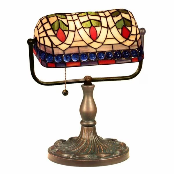 KS20-MB50 Art Glass Desk Lamp, Warehouse Of Tiffany, Mfr#: KS20+MB50