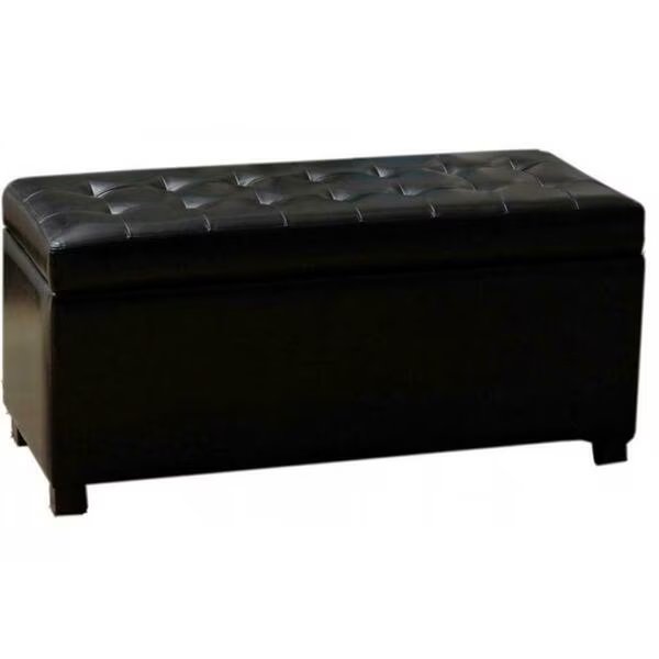 Malm Black Storage Bench, Warehouse Of Tiffany, Mfr#: WT-M1157 MANY BLACK