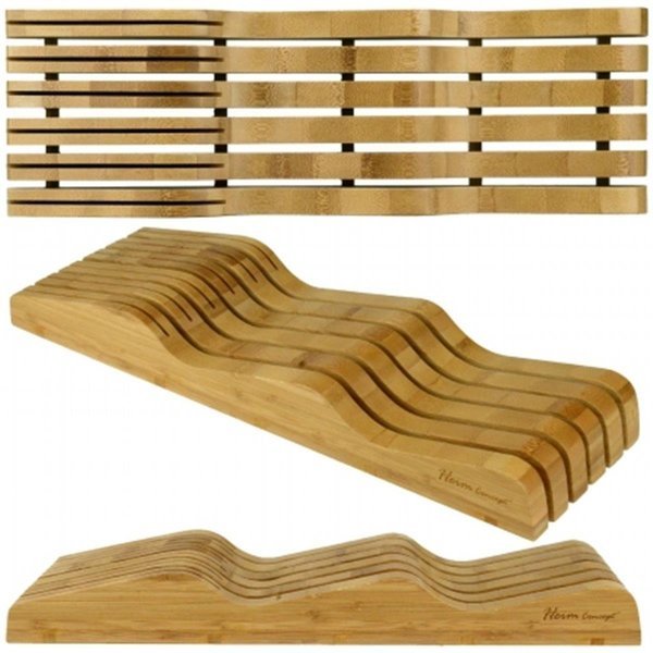 Organic Bamboo Knife Block Organizer, Carne, Mfr#: CA2690279