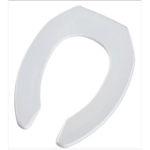 Church Seat 1955SSCT 000 Elongated Open Front Toilet Seat in White, Church Seat, Mfr#: 1955SSCT 000