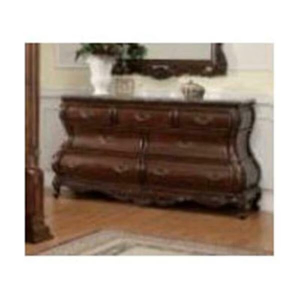 Calidonian Cherry Marble Dresser, Myco Furniture, Mfr#: CA7737DR
