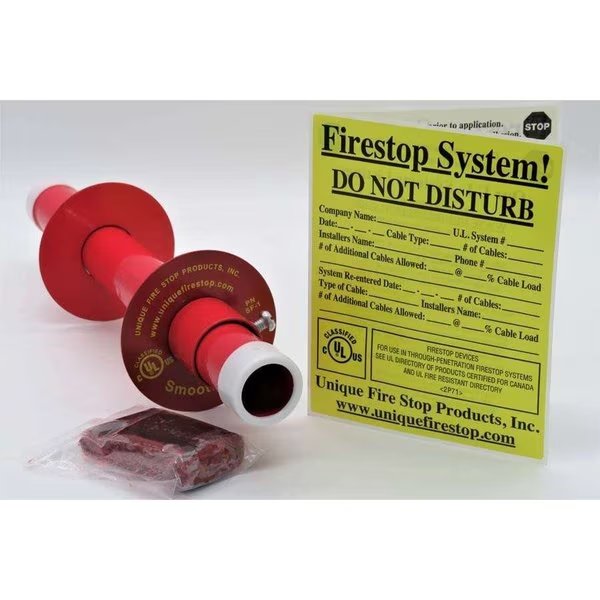 Through Pentration Smooth Firestop Sleeve Kit 1 Inch Diameter, Unique Fire Stop Products, Mfr#: SF-1