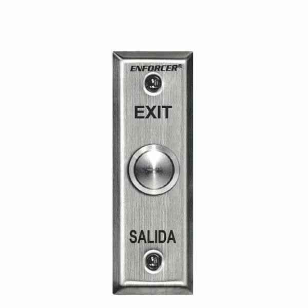 Vandal-resistant, 1" diameter, stainless-steel, momentary pushbutton on stainless-steel s, Seco-Larm, Mfr#: SLM-SD-7104SGEX1Q