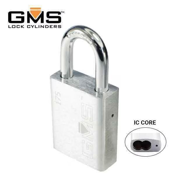 GMS: Large format IC padlock, 2 wide, 1 shackle, less cylinder, Gms, Mfr#: GMS-LFICP2001