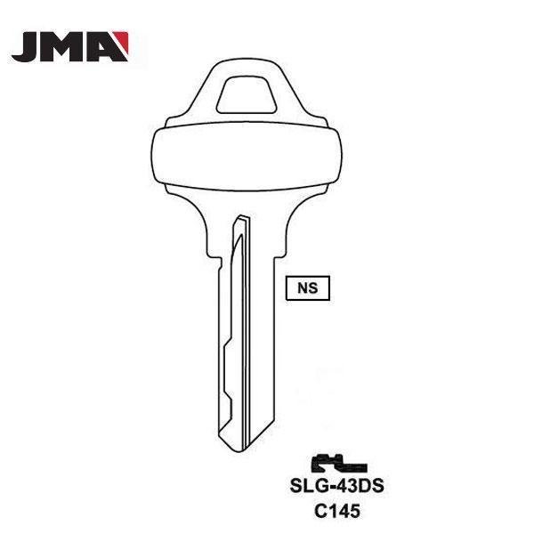 JMA: SCH C145 Key blank, Jma, Mfr#: JMA-SLG-43DS