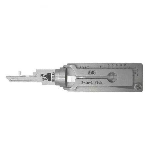 ORIGINAL LISHI: 2 IN 1 PICK FOR AMERICAN LOCK PADLOCKS AM5 - ANTI-GLARE, Original Lishi, Mfr#: OLS-AM5