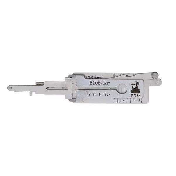 ORIGINAL LISHI: GM37 B106 (non-warded) 2-In-1 Pick - AG, Original Lishi, Mfr#: OLS-GM37-AG