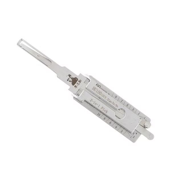 ORIGINAL LISHI: HU100 GM (10 Cuts) 2-In-1 Pick - Ignition / Door / Trunk - AG, Original Lishi, Mfr#: OLS-HU100-10CUT-AG
