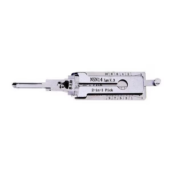 ORIGINAL LISHI: Nissan/Ford/Subaru NSN14 2-in-1 Pick/Decoder AG, Original Lishi, Mfr#: OLS-NSN14-IGN-AG