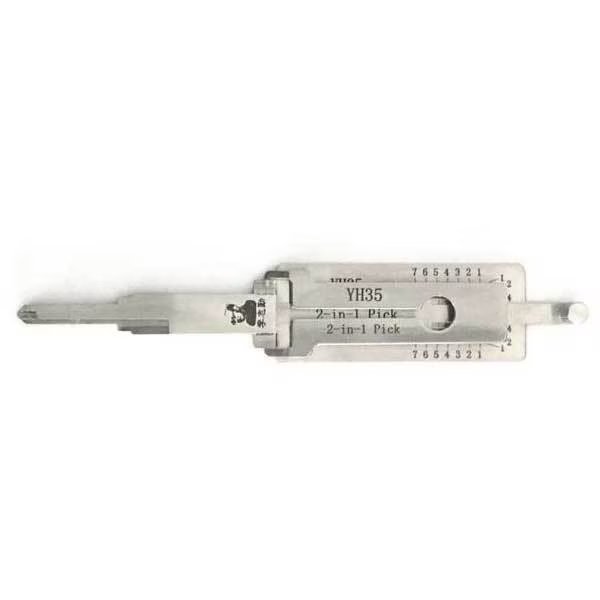 YH35 / YM64 (REVERSE OF YH35R) FOR YAMAHA IGNITION WITH MAGNETIC GATE 2-IN-1 PICK -, Original Lishi, Mfr#: OLS-YH35-AG