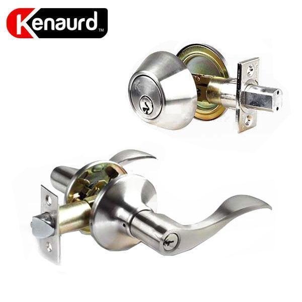 Kenaurd:Combo w/ Lever + Dbl. Deadbolt - Silver - KW1, Kenaurd, Mfr#: KCL04-SN-KW1