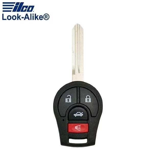 LAL RHK-NIS-4B2 NISSAN 4 BUTTON REMOTE HEAD KEY, Ilco, Mfr#: ILCO-AX00011280