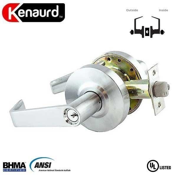 Commerical Handle Grade 2 SC1 keyway, KA10 keyway, Intruder Classroom, 70mm latch, Kenaurd, Mfr#: KCL201-SC-FF