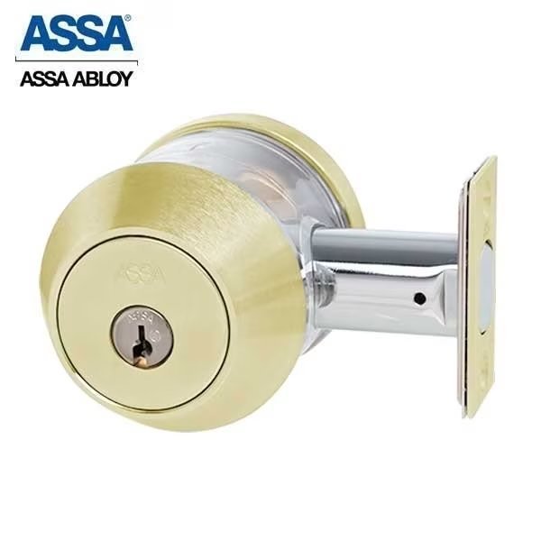 7000 Series Maximum+ Grade 1 Double Cylinder Deadbolt Bright Brass KD, Assa Abloy, Mfr#: ASS-7900DC-605-3-F-COMP-KD-0A7