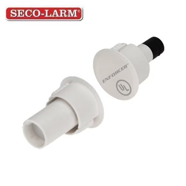 3/4 Steel Door Recessed N.C Magnetic Contact with quick-connect terminals. 1" Gap. UL, CUL Listed. W, Seco-Larm, Mfr#: SLM-SM-4104-TQ-W