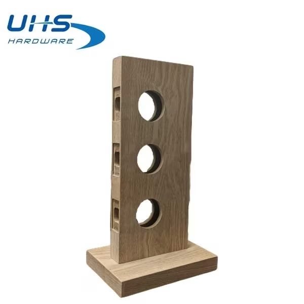 UHS Service:Lock Display with 3 Holes - Natural Wood - Short, Uhs Hardware, Mfr#: ULD03-NW-S
