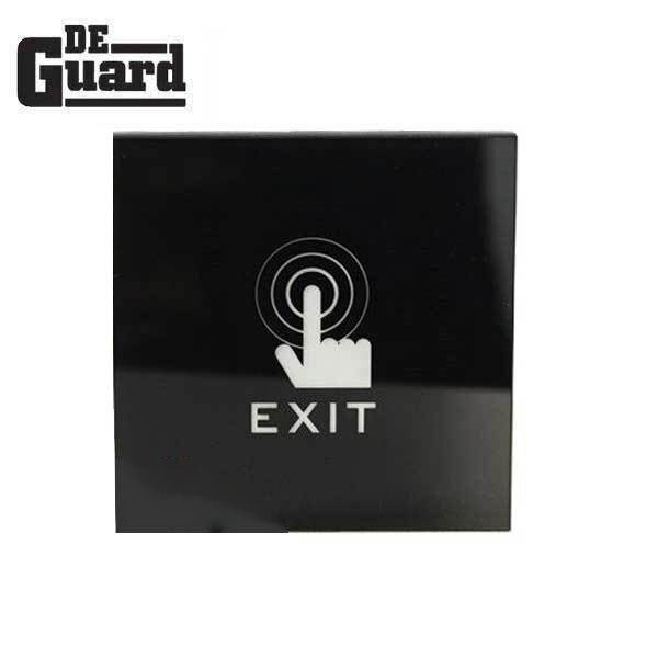 Door Exit Button, Infrared Induction, Acrylic plate, NO/NC/COM Touch Type DC12-18V, Finish Black, Deguard, Mfr#: DAC-RTE001
