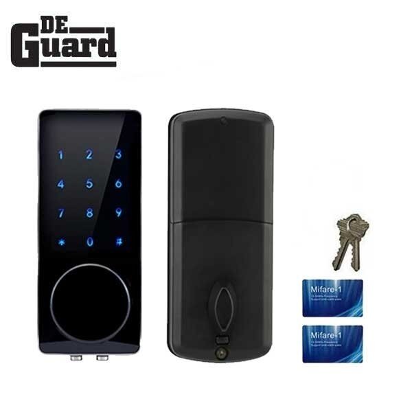 Electronic Deadbolt (BLACK) w/RFID Cards, Deguard, Mfr#: DBCAB01-ORB