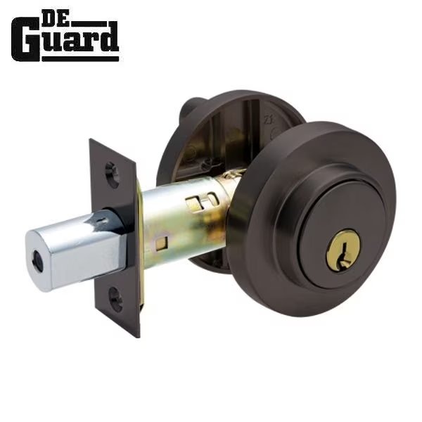 :Contemporary Round Deadbolt KW1 ORB, Deguard, Mfr#: DCDB02-ORB-KW1