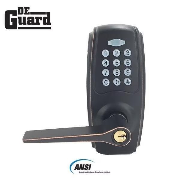 Grade 2 Electronic Keypad Lever - Oil Rubbed Bronze, Deguard, Mfr#: DEG2L-ORB