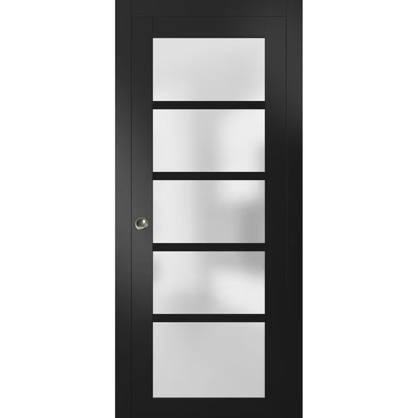 Pocket Interior Door, 36" x 80", Black, Sartodoors, Mfr#: QUADRO4002PD-BLK-36