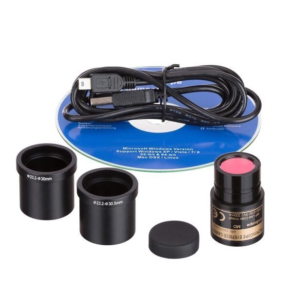 12MP USB 2.0 Color CMOS Digital Eyepiece Microscope Camera, Amscope, Mfr#: MD1200A